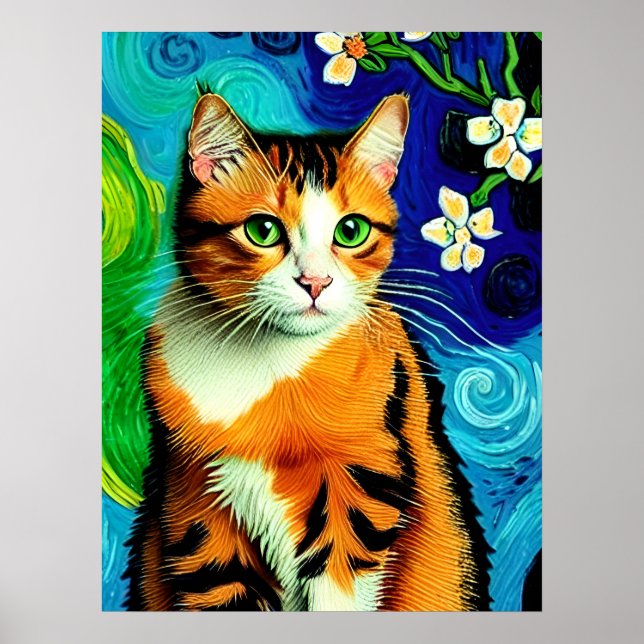 Vincent Cat Gogh Poster (Front)