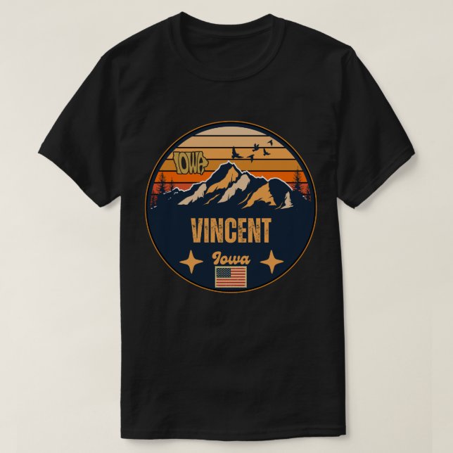 Vincent, Iowa T-Shirt (Design Front)