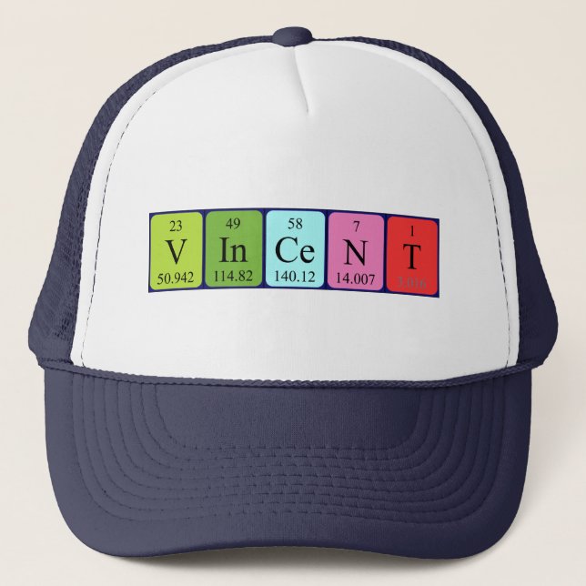 Vincent periodic table name hat (Front)