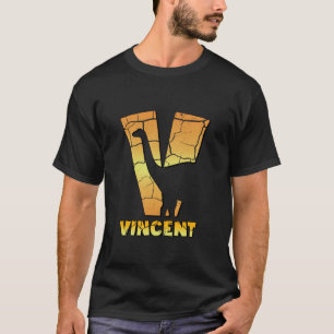 Vincent personalised boys dinosaur cute custom kid T-Shirt