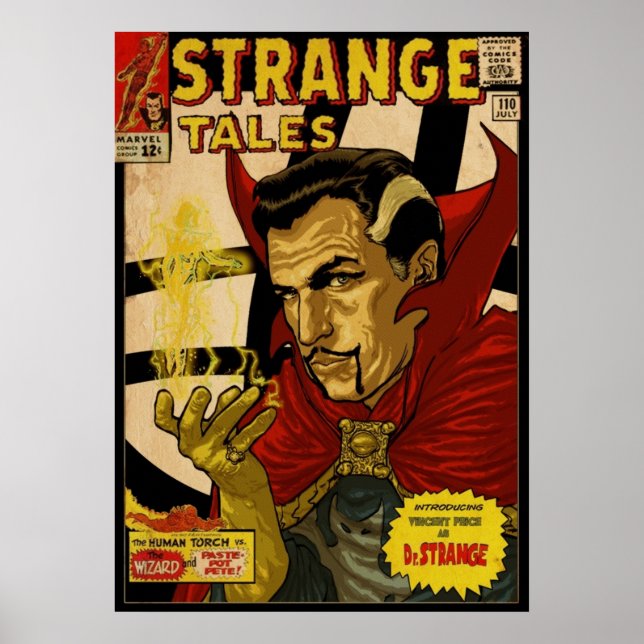 VINCENT PRICE AS DR STRANGE RETRO COMIC COVER POSTER (Front)