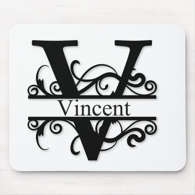 Vincent V Monogram Mouse Pad (Front)