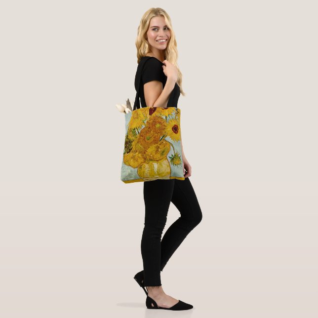 Vincent Van Gogh 12 Sunflowers Impressionist Tote Bag (On Model)