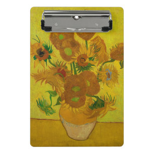 Vincent Van Gogh 15 Sunflowers Painting Mini Clipboard