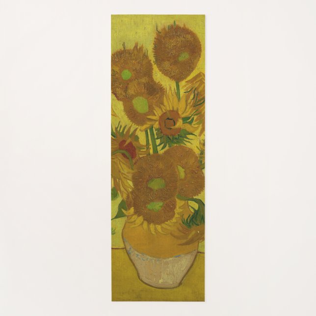 Vincent Van Gogh 15 Sunflowers Painting Yoga Mat (Front)