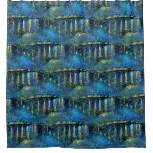 Vincent Van Gogh 1888 Starry Night Over the Rhone Shower Curtain