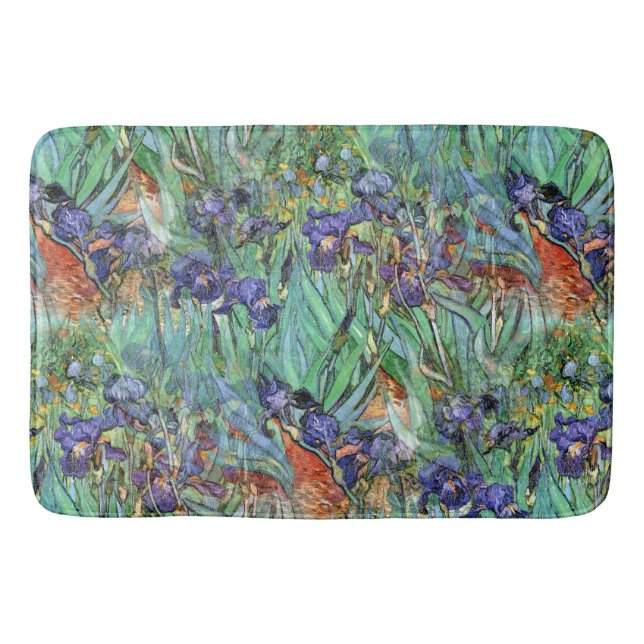 Vincent van Gogh 1889 Irises Bath Mat (Front)