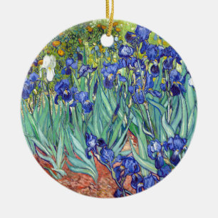 Vincent van Gogh 1889 Irises Ceramic Tree Decoration