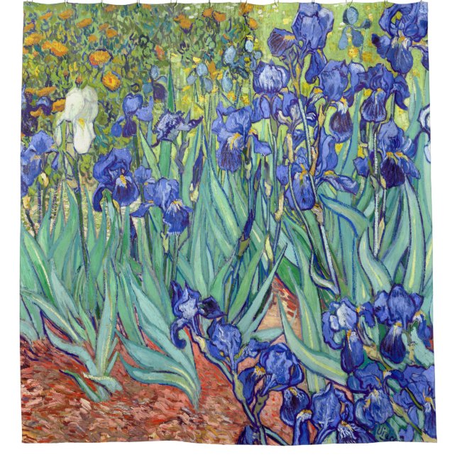 Vincent Van Gogh 1898 Irises Shower Curtain (Front)