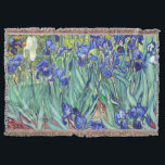 Vincent Van Gogh 1898 Irises Throw Blanket<br><div class="desc">www.MandasMacabre.com</div>