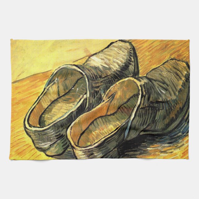 Vincent van Gogh - A Pair of Leather Clogs Tea Towel (Horizontal)