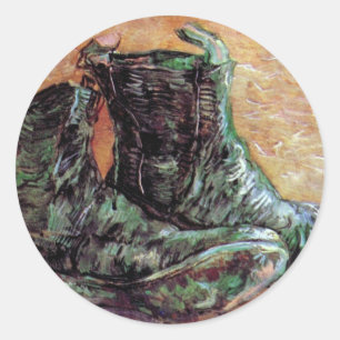 Vincent Van Gogh - A Pair Of Shoes Classic Round Sticker