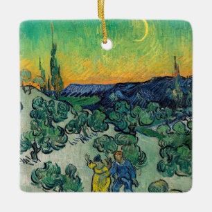 Vincent van Gogh - A Walk at Twilight Ceramic Ornament