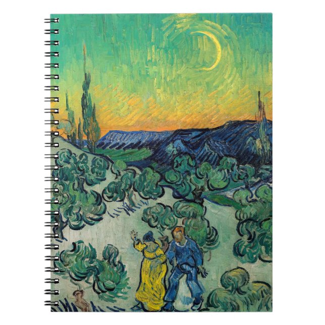 Vincent van Gogh - A Walk at Twilight Notebook (Front)
