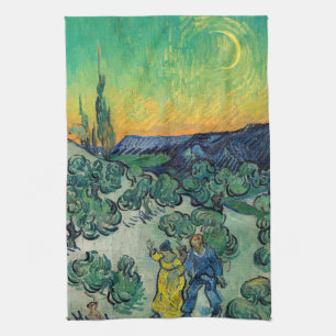 Vincent van Gogh - A Walk at Twilight Tea Towel
