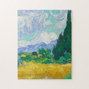 Vincent van Gogh - A Wheatfield, with Cypresses Jigsaw Puzzle