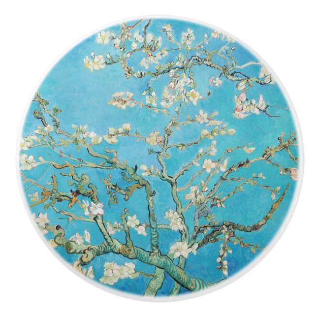Vincent van Gogh - Almond Blossom Ceramic Knob (Front)