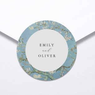 Vincent Van Gogh Almond Blossom Floral Wedding Classic Round Sticker