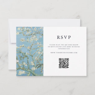 Vincent Van Gogh Almond Blossom Floral Wedding RSVP Card