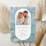 Vincent Van Gogh Almond Blossom Photo Wedding Invitation<br><div class="desc">Elegant modern wedding invitation featuring Vincent Van Gogh Almond Blossom painting and your photo.</div>