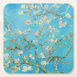 Vincent van Gogh - Almond Blossom Square Paper Coaster<br><div class="desc">Almond Blossom / Branches with Almond Blossom - Vincent van Gogh,  Oil on Canvas,  1890</div>