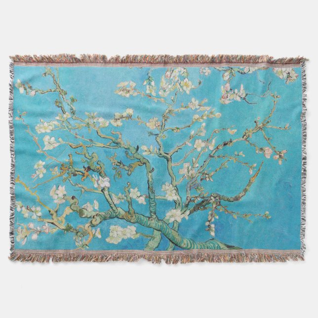 Vincent van Gogh - Almond Blossom Throw Blanket (Front)