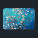 Vincent Van Gogh Almond Blossoms Bright Turquoise Bath Mat<br><div class="desc">Vincent Van Gogh Almond Blossoms Artist: Vincent Van Gogh Title: Almond Blossoms Altered by 2sweet4wordsDesigns / PureVintageLove wrapping paper,  gift wrap,  gift wrap paper,  tissue paper,  elegant,  impressionism,  Vincent Van Gogh,  Van Gogh,  Almond Blossoms,  flowers,  floral, </div>