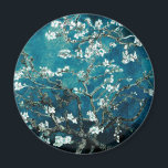 Vincent Van Gogh Almond Blossoms Dark Teal Magnet<br><div class="desc">Artist: Vincent Van Gogh
Title: Almond Blossoms
altered colour</div>