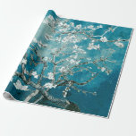 Vincent Van Gogh Almond Blossoms Soft Teal Wrapping Paper<br><div class="desc">“Gift artfully, wrap beautifully.” Turn every gift into a masterpiece with this Van Gogh Almond Blossoms wrapping paper in soft teal. Featuring the iconic almond branches and blossoms set against a velvety teal background, this design makes your presents as beautiful on the outside as they are on the inside. Perfect...</div>