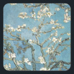 Vincent van Gogh | Almond branches in bloom, 1890 Square Sticker<br><div class="desc">Almond branches in bloom,  1890,  Vincent van Gogh_x000D_ DGA593582_x000D_ _x000D_ De Agostini Picture Library</div>