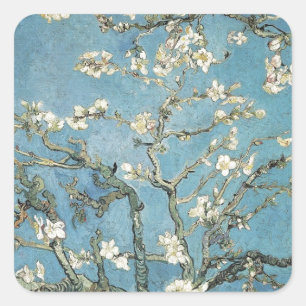 Vincent van Gogh Almond branches in bloom, 1890 Square Sticker