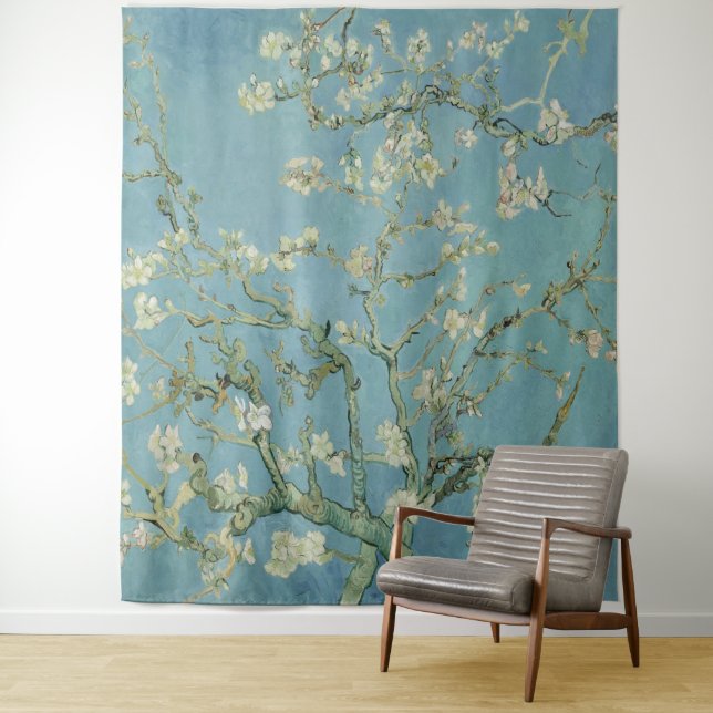 Vincent Van Gogh Almond tree in blossom Tapestry (In Situ)