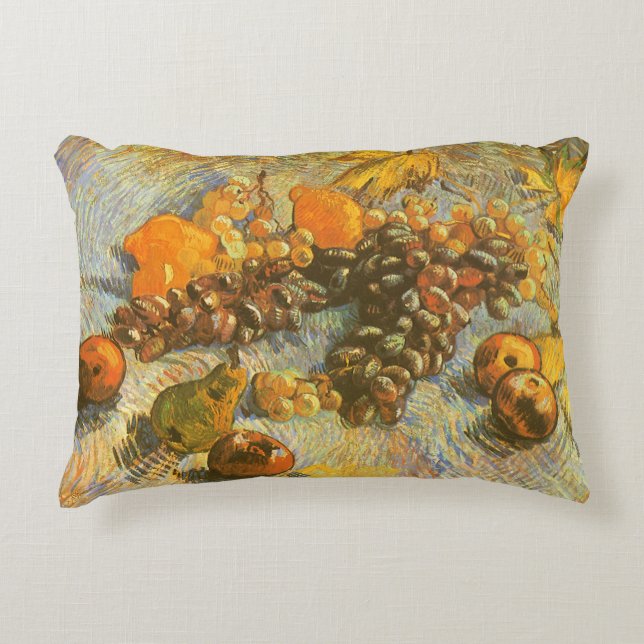 Vincent van Gogh - Apples, Pears, Lemons, Grapes Decorative Cushion (Front)
