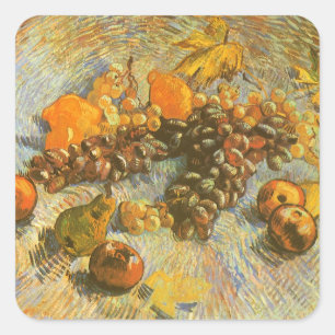 Vincent van Gogh - Apples, Pears, Lemons, Grapes Square Sticker