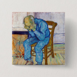 Vincent van Gogh - At Eternity's Gate 15 Cm Square Badge