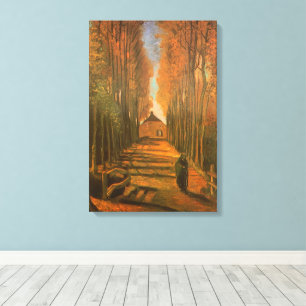 Vincent van Gogh - Avenue of Poplars in Autumn Canvas Print