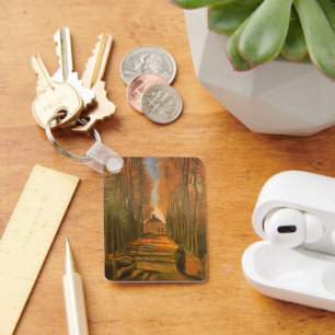 Vincent van Gogh - Avenue of Poplars in Autumn Key Ring