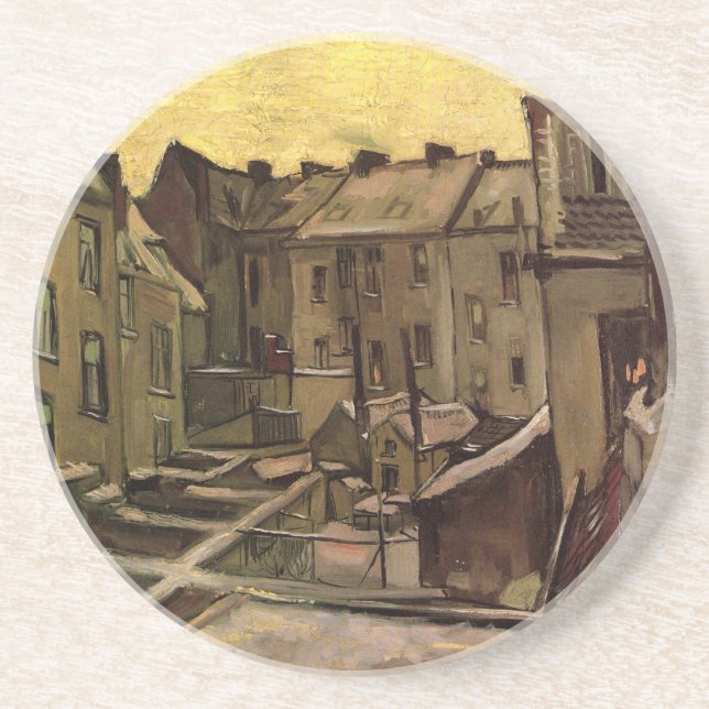 Vincent van Gogh, Backyards of Old Houses, Antwerp Coaster (Front)
