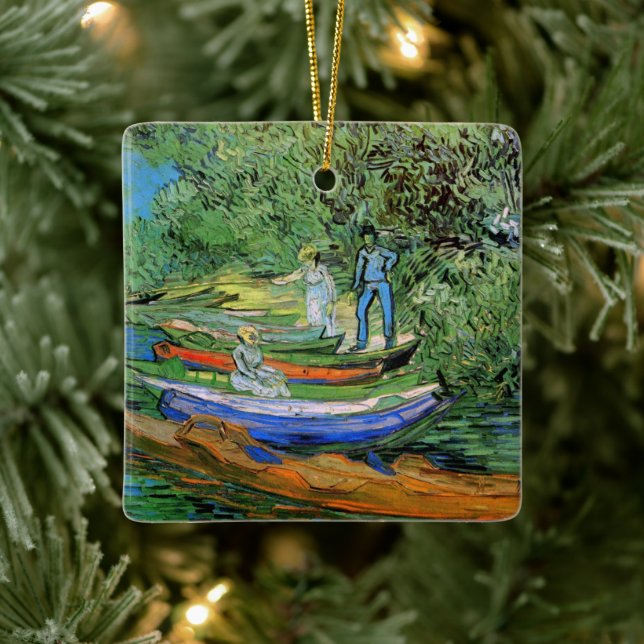 Vincent van Gogh - Bank of the Oise at Auvers Ceramic Ornament (Tree)