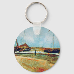 Vincent Van Gogh - Beach at Scheveningen Fine Art Key Ring