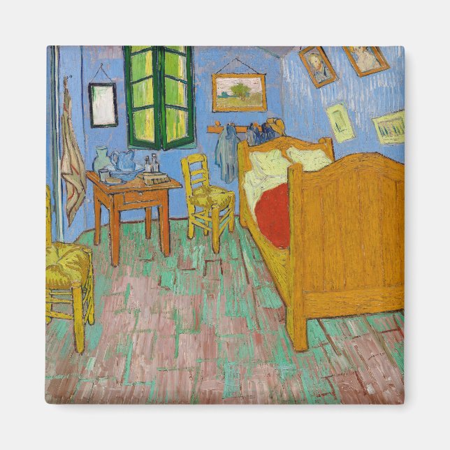 Vincent Van Gogh Bedroom. Impressionism vintage Magnet (Front)