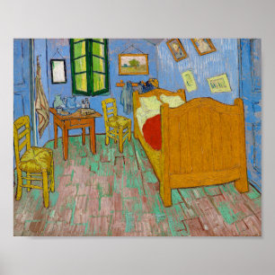 Vincent Van Gogh. Bedroom. Impressionism vintage Poster