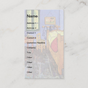 Vincent Van Gogh - Bedroom In Arles Fine Art Business Card