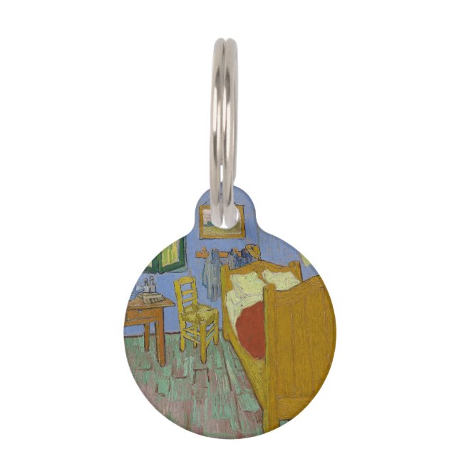 Vincent Van Gogh Bedroom Painting Pet Tag (Front)