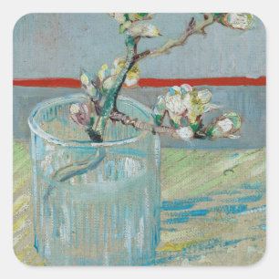 Vincent Van Gogh - Blossoming Almond Branch Square Sticker