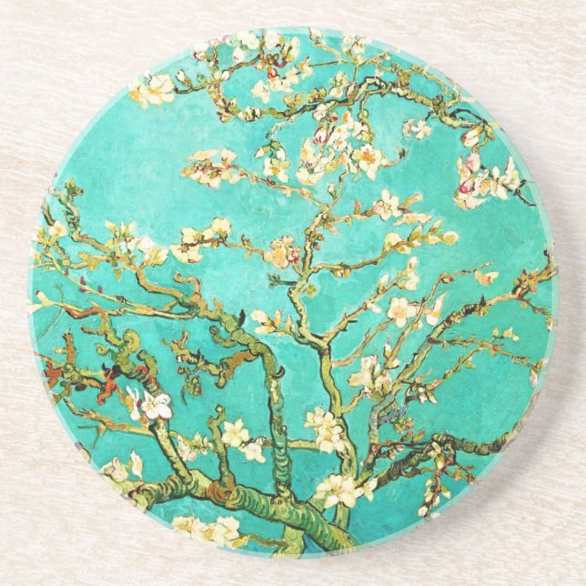 Vincent van Gogh Blossoming Almond Tree Coaster (Front)
