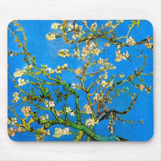 Vincent Van Gogh - Blossoming Almond Tree Fine Art Mouse Pad (Front)