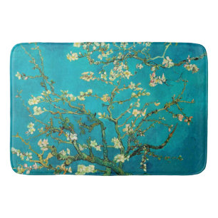 Vincent Van Gogh Blossoming Almond Tree Floral Art Bath Mat