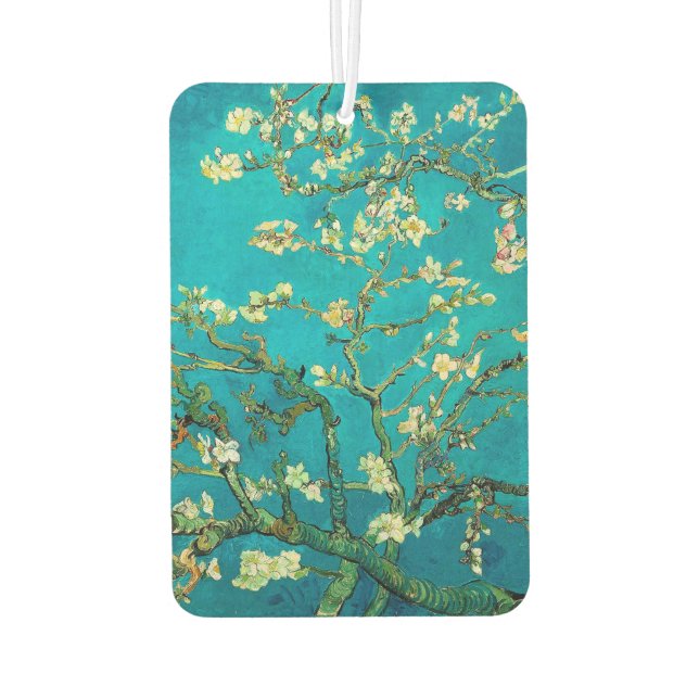 Vincent Van Gogh Blossoming Almond Tree Floral Art Car Air Freshener (Back)