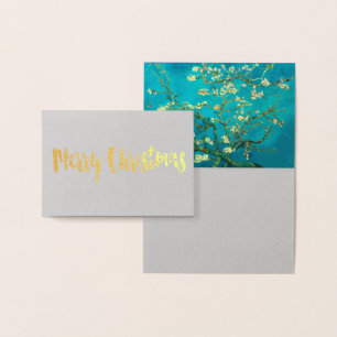 Vincent Van Gogh Blossoming Almond Tree Floral Art Foil Card